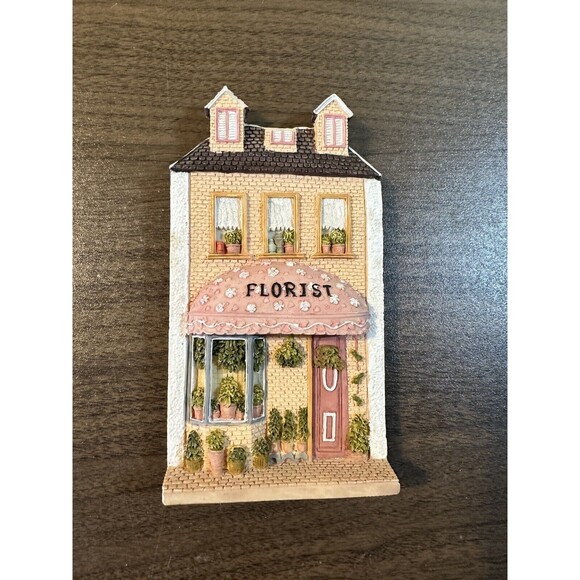 Woodbury Way Florist Small Town Store Front Flower Shop Facade w/Sawtooth Hanger - Picture 1 of 5